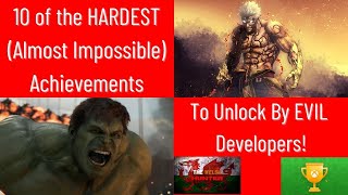 10 of the Hardest (Almost Impossible) Achievements To Unlock EVER (by EVIL devs!)