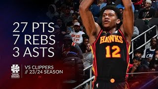 De'Andre Hunter 27 pts 7 rebs 3 asts vs Clippers 23/24 season