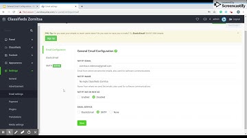 General email configuration