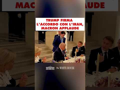 Video Trump firma l'accordo con l'Iran, Macron applaude - RTL 102.5