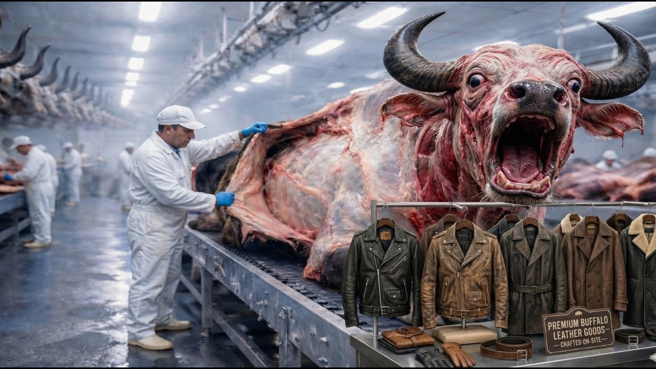 Inside Buffalo Leather Jacket Factory From Buffalo skin to Leather Jackets (Full Process)