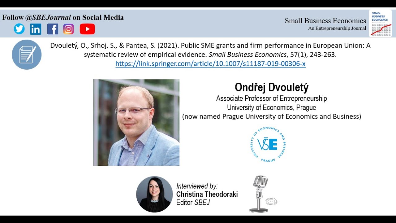 Ondřej Dvouletý reflects on Public SME grants and firm performance in ...