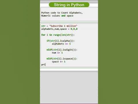Python String | isalpha() | isdigit() | isspace() | In-Build Function ...