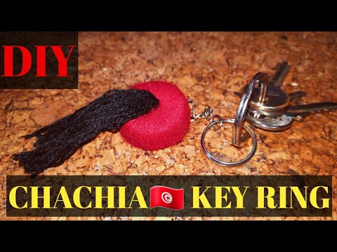 DIY??KEY RING TRADITIONNEL TUNISIAN  CHACHIA|PORTE CLÉ CHACHIA TUNISIENNE حاملة مفاتيح شاشية تونسي