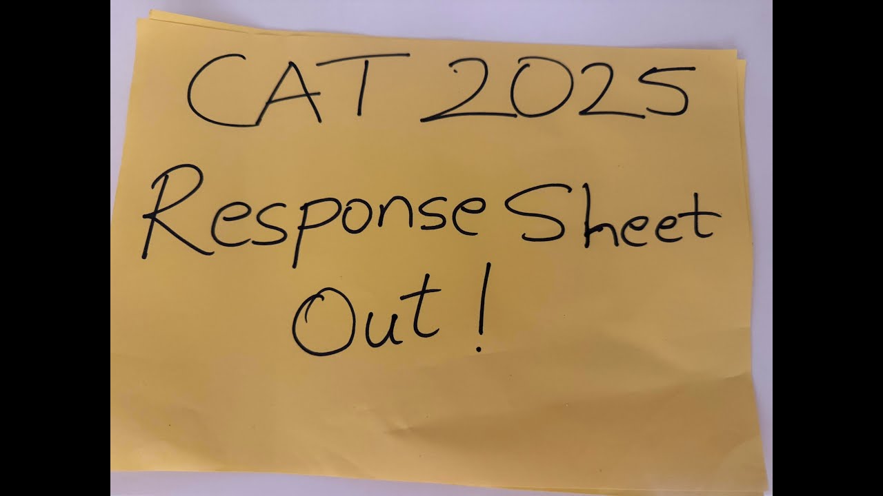 CAT 2025 Response Sheet out | Score Vs Percentile ( First cut Analysis ...