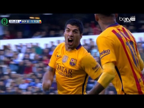 ملخص مبارة ديبورتيفو لاكورونا و برشلونة 0 8 الدوري الإسباني 20 4 2016