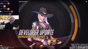 xQc Reacts To "Developer Update | Introducing Ashe | Overwatch"