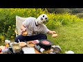 キャンプ場で本気のハンバーガーを作る