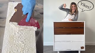 Using Paint Stripper on Wood Furniture 😱 Mid Century Modern FURNITURE FLIP