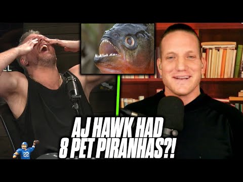 Super Bowl Champion AJ Hawk Had 8 Pet Piranhas?! | Pat McAfee Reacts