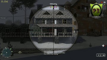 COD 2 Sniper Server: Player J i H a D using wallhack