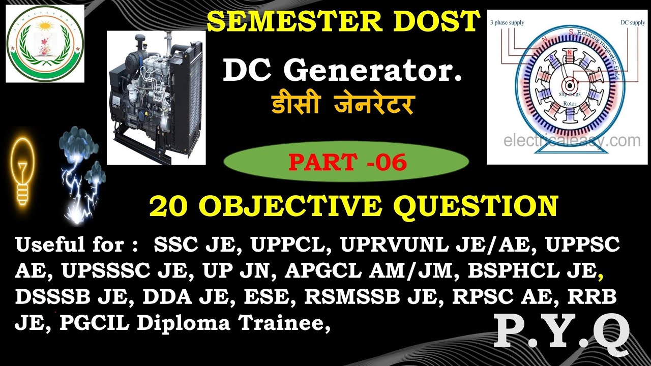 Generator Objective DC Generator Objective Question For All Competitive Exam | Electrical ...