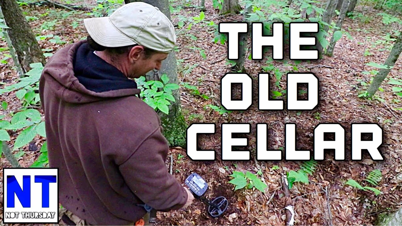 We found a cellar hole in his new backyard metal detecting - YouTube
