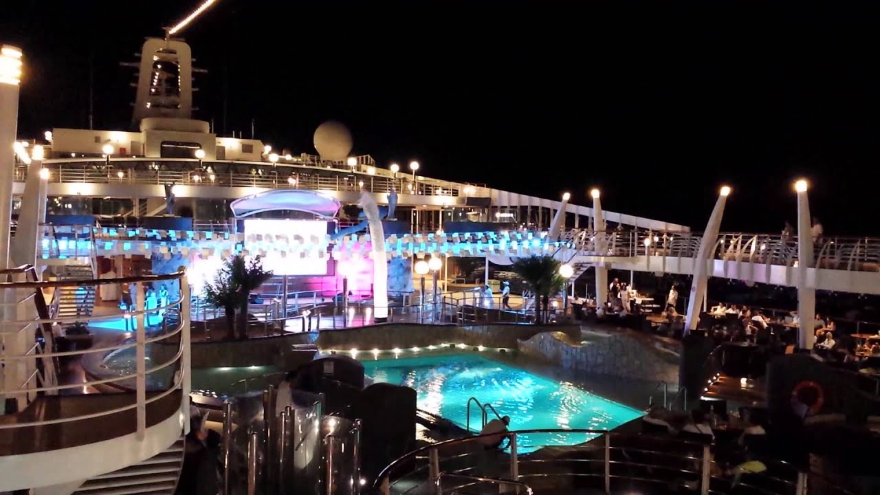 MSC Divina Pooldeck By Night YouTube