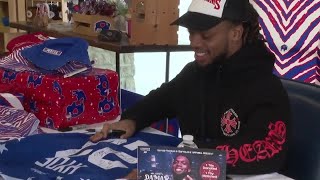 Archive: Bills' Damar Hamlin at his hometown  community toy drive
