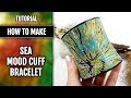 Free TUTORIAL. How to make Sea Mood Bracelet Cuff from polymer clay! Jewelry Making!