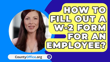 How To Fill Out A W-2 Form For An Employee? - CountyOffice.org