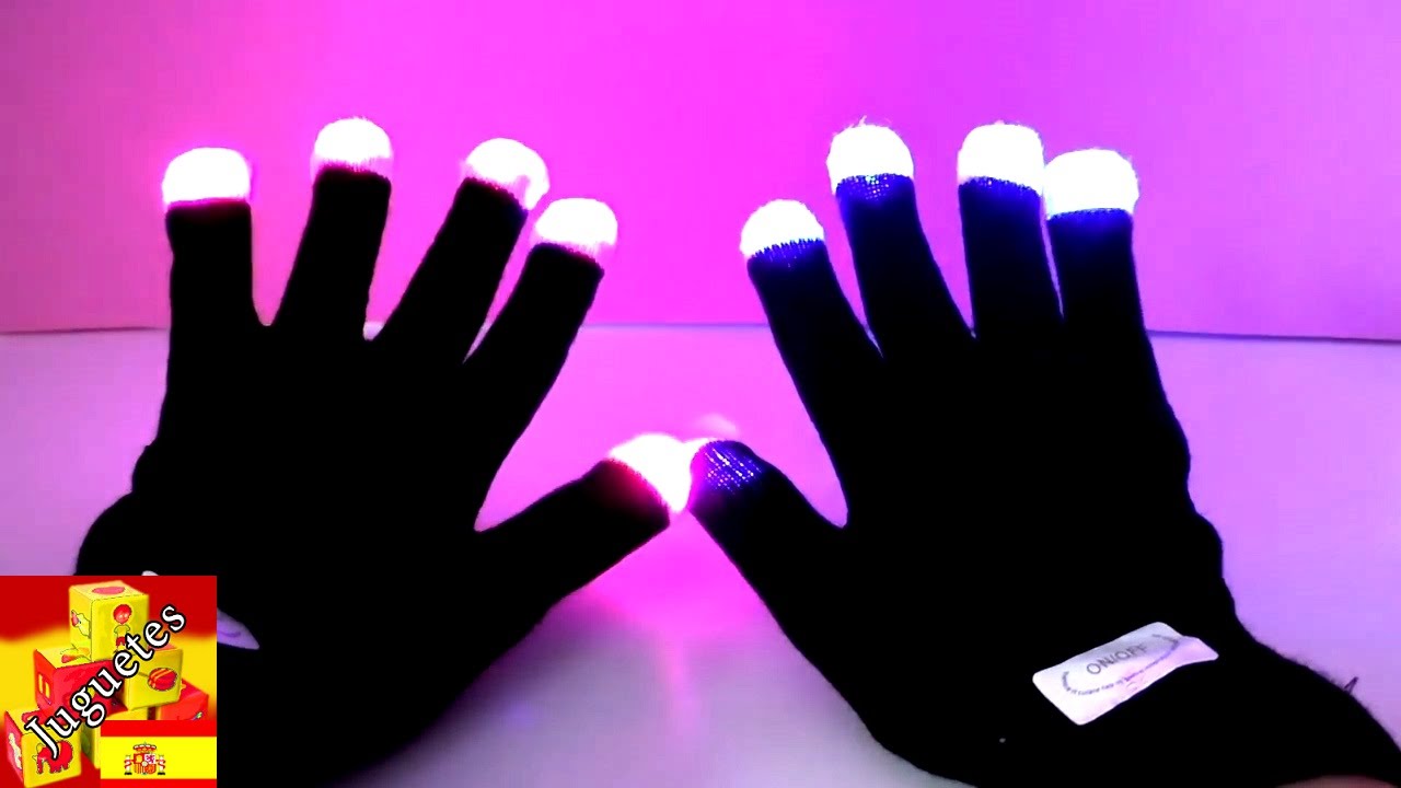 Guantes con luces LED 