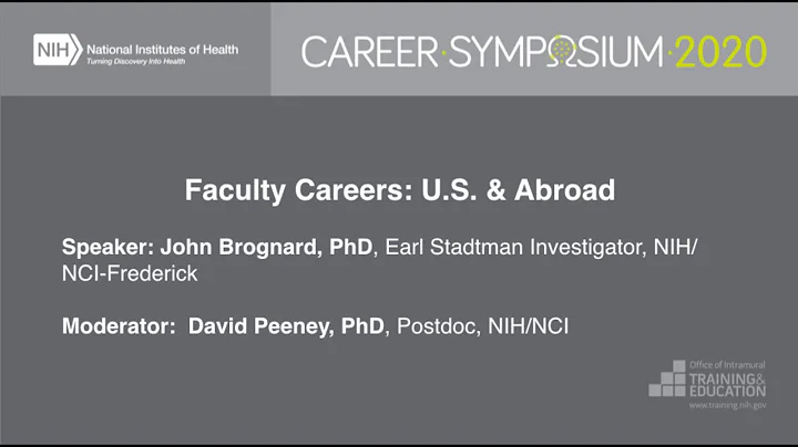 Faculty Careers: US & Abroad - John Brognard, PhD