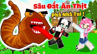 MỀU THỬ THÁCH 24H TIÊU DIỆT SÂU ĐẤT KHỔNG LỒ TRONG MINECRAFT*REDHOOD CHẾ TẠO VŨ KHÍ BÍ MẬT TROLL MỀU