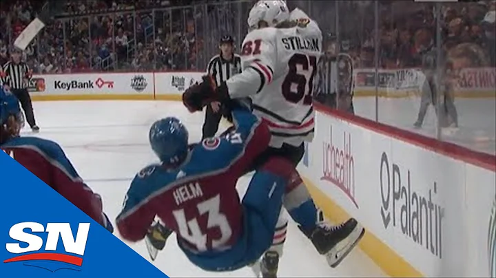 Riley Stillman Bulldozes Darren Helm With Huge Cle...