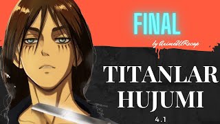 Anime uzbek tilida Titanlar Hujumi (AOT) Атака титанов 4.1 final 1chi qism #anime #animeedit #аниме