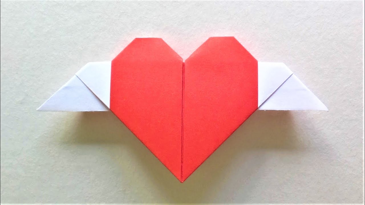 How to make a winged heart in ORIGAMI - Father's Day - Mother's Day -  YouTube