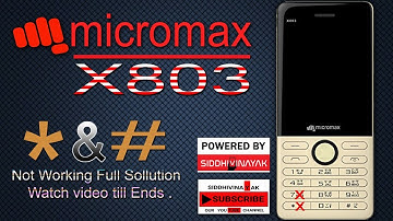 micromax x803 key not working
