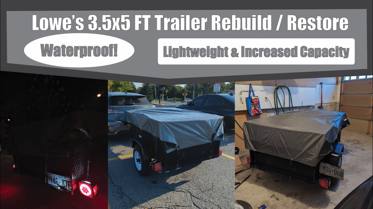 Lowe's 3.5 ft x 5 ft Mesh Utility Trailer Rebuild / Restore