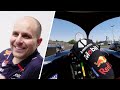 Max plays f1 23 with his race engineer  oracle virtual laps
