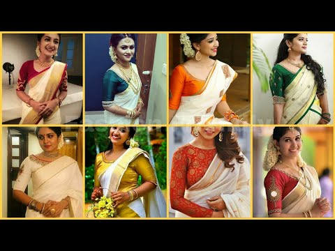 Set Saree New Model Kerala Saree Blouse