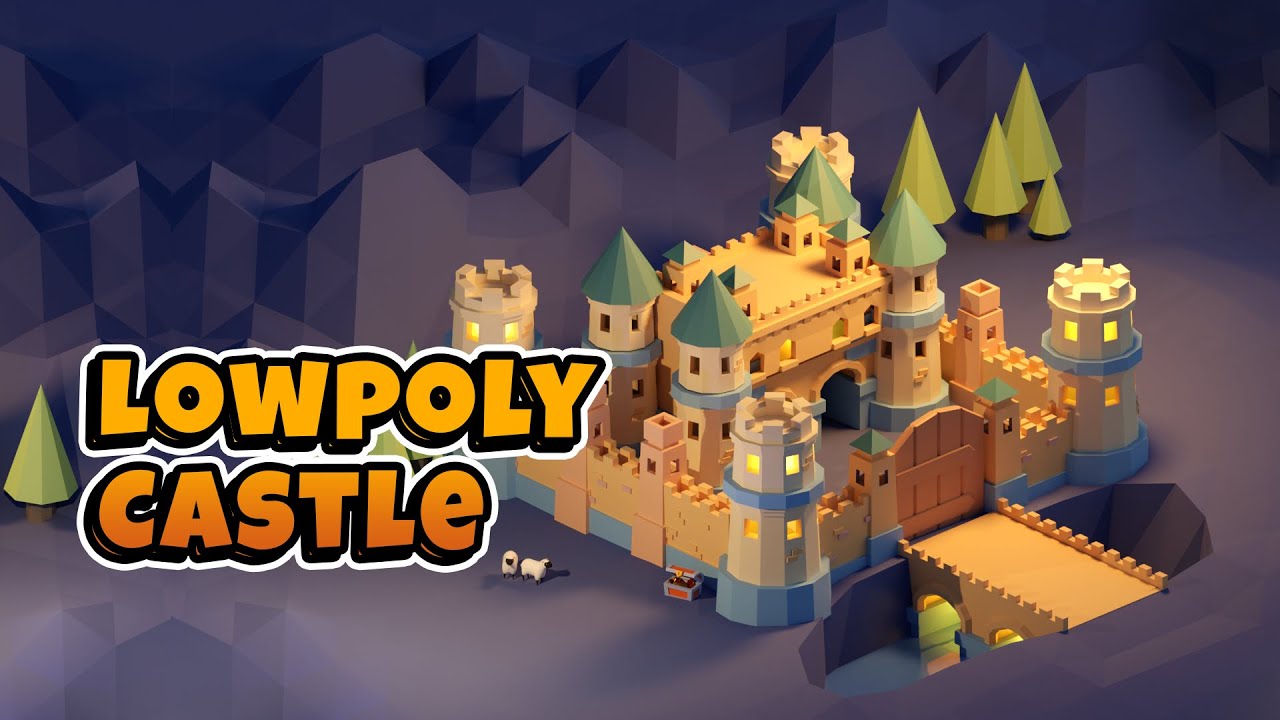 Lowpoly Castle in Blender