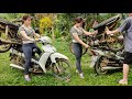 Genius girl repairs and restores motorbikes to help people  repair girl