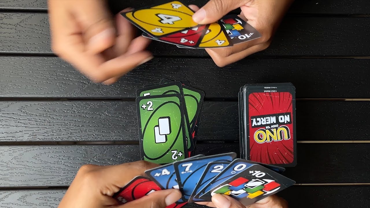 How it feels when you get hit with a Draw 10 in UNO Show 'Em No