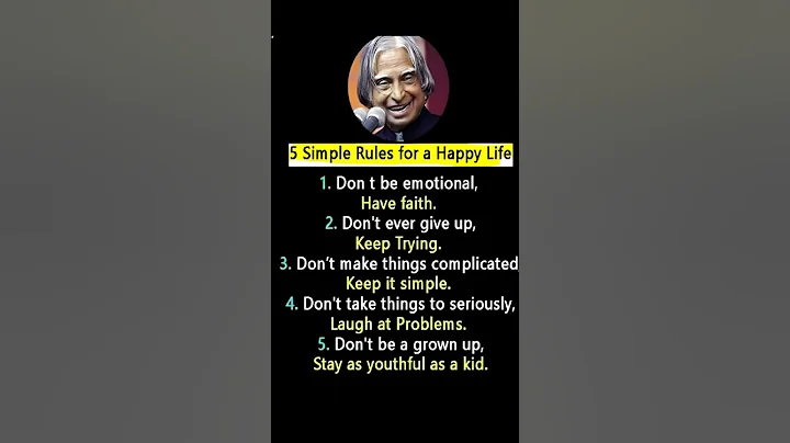 "🔥Abdul Kalam Quotes on 5 Simple Rules for a Happy Life 🌟 You MUST Know!" #abdulkalamquotes
