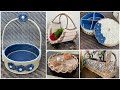 5 Diy Rope Basket/ Rope Crafts/ Diy Basket/ أعمال يدويه من الحبل/ سبت يدوي