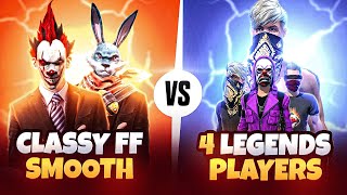 Smooth 444 Exposed 💔🤬 Unstoppable Smooth ⛔️And Classy 🆚 6 Legendary Players 🤯 - Garena Free Fire