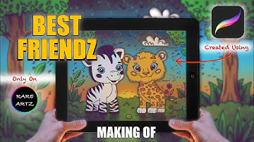 Best Friendz - Step-By-Step Painting Tutorial - Digital Art Timelapse - Rare Artz