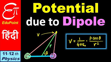 ELECTRIC POTENTIAL due to ELECTRIC DIPOLE || in HINDI