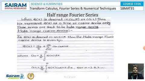 Lecture video_18MAT31_Module 2_Fourier series 5_B Jyothi