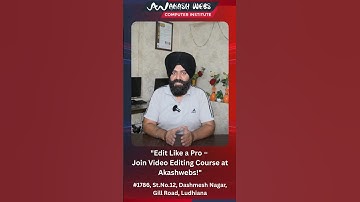 "Edit Like a Pro – Join Video Editing Course at Akashwebs!"#computereducation #akashwebs #webhosting