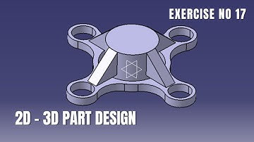 CATIA Design for Beginners Exercise 17 I Catia v5 tutorial exercise I Part Design I AUTOCAD