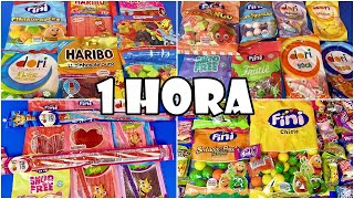 1 Hora Experimentando FINI, HARIBO, DORI e DOCILE Balas e Chicletes