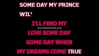 Video thumbnail of "Disney   Someday My Prince Will Come Disney HD Karaoke PK02454"
