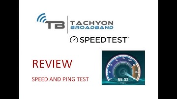 Tachyon broadband installation, speedtest and pingtest.
