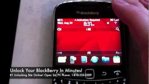 How to Unlock BlackBerry Bold 9930 (9900) for all Gsm Carriers using an Unlock Code