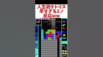 【テトリス99】人生初のテトリスで上位に残り、早すぎるミノが降ってきた際の反応w #shorts #テトリス99