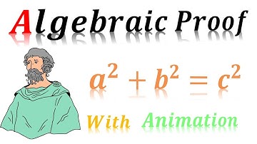 Algebraic Proof of Pythagoras theorem with animation | Pythagorean theorem |Algebraic Proof #theorem