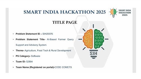 🌾Kishan Jyoti | AI- based Farmer Support & Advisory app | SIH 2025  Presentation| Team CODE COMETS