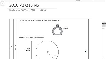 Maths N5 2016 P2 Q15